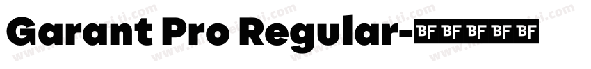 Garant Pro Regular字体转换